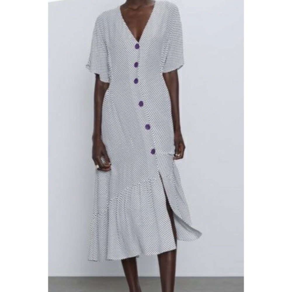 Zara Buttoned Dress M